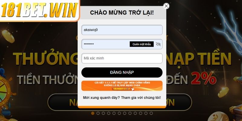 Đăng Nhập 181Bet – Hướng Dẫn Từ A Đến Z Dành Cho Hội Viên 2 Cung cấp dữ liệu tài khoản hợp lệ